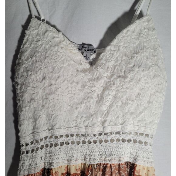 J for Justify Summer w/White Lace Maxi Dress Women's Size Large - Picture 2 of 6
